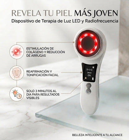 Masajeador Facial con tecnología de Radiofrecuencia.