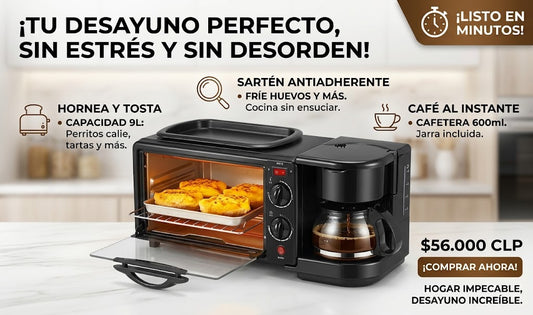 Maquina de Desayuno 3en1 Multifuncional